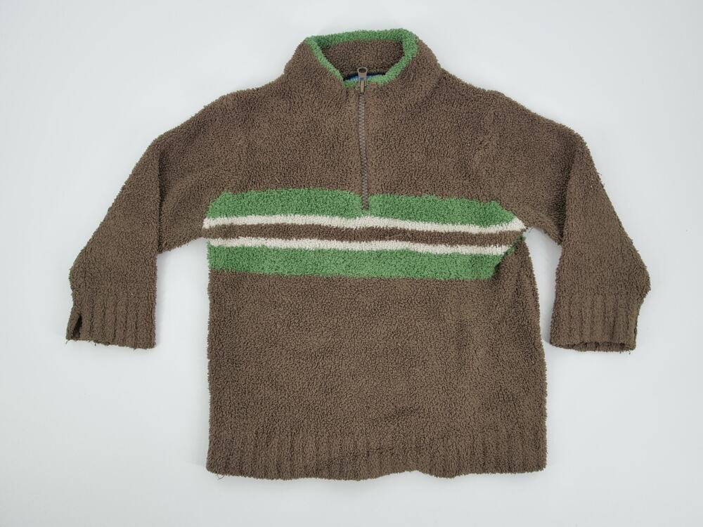 The Children's Place Brown & Green Fuzzy Fleece Pullover 4T Boys PulloverSweater